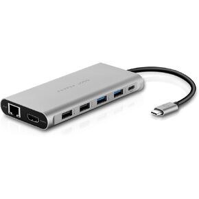 USB C Laptop Docking Station Dual Monitor, 12 in 1 USB C Multiport Network Hub Triple Display, Laptop Adapter with USB 3.0 Gigabit Ethernet HDMI 2 SD/TF Reader Display Port and USB C Charging Port