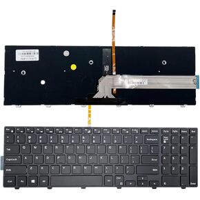 Peidesi Backlight Keyboard Compatible with Dell inspiron 15 3000 5000 3541 3542 3543 3551 3552 3558 3593 5542 5545 5547 5755 5551 5558 5552 5758 5759 5559, inspiron 17 5000 5748 5749 5755 5758 5759