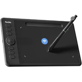 Parblo Intangbo SW Wireless Drawing Tablet,7x4 inch,6 Customized Keys, Digital Graphics Tablets with 16384 Pressure Levels, S01 Battery-Free Stylus Compatible with Windows/Mac/Android-Purple