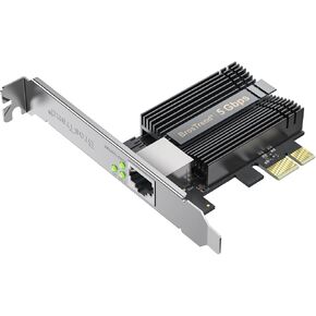 BrosTrend 5Gb PCIe Network Card, PCIe Ethernet Card with Extra Low-Profile, PCI Express Network Adapter for PC Windows 11/10 & Windows Server 2022 ONLY, PCIe to 5 Gigabit NIC Card Lifetime Protection