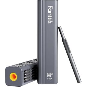 Fanttik X5 Max MANUAL HAND TOOL, Precision Screwdriver Set, 50-in-1 Magnetic Bits, Small Screwdriver Set, Pop-up Magnetic Case, 360°Spin, Anti-Slip, 5/32"Hex, Repair Tool for Phone Camera Laptop Watch