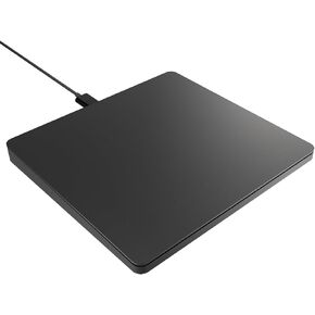 Doohoeek Wired Trackpad Muti-Touch, Upgraded Matte Glass Metal Touchpad with High Precision Portable USB Mouse Pad for Windows 7/10/11 Laptop Notebook PC Computer, Black