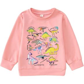 MODNTOGA Dinosaur Sweatshirt Toddler Boy Girl T-rex Ranch Crewneck Shirt Long Sleeve Dino Graphic Top Baby Fall Winter Outfit