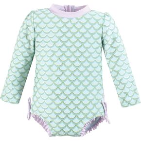 Hudson Baby Unisex Baby Rashguard Baby and Toddler Swimsuit, Mermaid