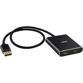 Displayport to Dual HDMI Splitter,4K 60Hz Multi-Monitor Splitter,Dual Monitor DP to 2 HDMI Monitor for Computer Laptop Graphic Card,PC,Windows Compatible MST Extended Mode
