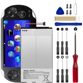 for Sony Playstation PS Vita Battery SP65M [Upgraded] for PS Vita PCH-1001 PCH-1101 1003 1103 Battery 3.7V with Repair Tool Kit