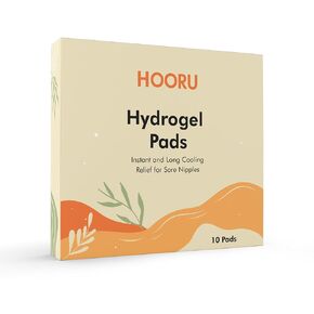 Hydrogel Breast Pads - Instant and Cooling Sore Nipple Relief from Breastfeeding; 10 Ct Soothing Hydrogel Nipple Pads; Postpartum Breastfeeding Essential; Disposable, but Reusable Up to 24 Hours