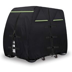 Waterproof Golf Cart Cover 600D Heavy Duty Marine Grade Fabric Oxford Fabric Fit for 4 Passengers 2 Passengers Club Car/EZGO