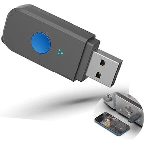USB Bluetooth Car Kit [Stronger Mics& Noise Cancellation] &[Plug-and-Play] Bluetooth 5.3 Receiver Adapter for Car Music/Hands-Free Calls/Stereo Audio,(H222) Black