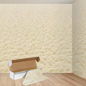 4.5x33 Ft Beach Sand Wall Backdrop Decorations,Roll of Plastic Beach Sand Photography Background,Natural Scenery Setters Wallpaper Travel Summer Birthday Party Video Shoot Studio Photo Props
