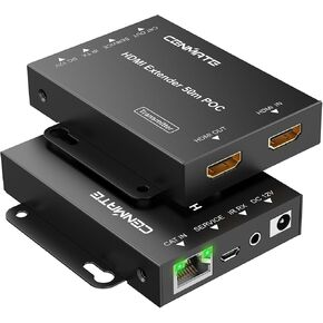 4K@60Hz 4:4:4 HDMI Extender Over Single Cat5e/Cat6/Cat 7, Up to 230Ft (1080P), 164FT(4K), HDMI Over Ethernet, Supports Bidirectional IR, 3D, HDCP, EDID, POC
