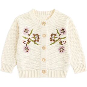 Simplee kids Baby Cardigan Cable Knit Toddler Cardigan Long Sleeve Fall Winter Open Front Knit Sweaters