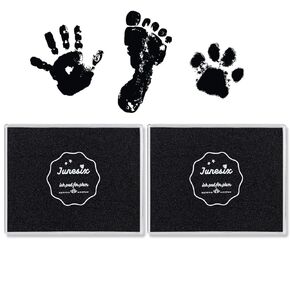 2PCS Ink Pad for Baby Hand and Footprint, Black