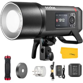 GODOX AD600 Pro II AD600ProII Outdoor Flash Strobe Light, 2.4G TTL Studio Flash Monolight, 1/8000s HSS Speedlite, 40W Bi-Color Modeling Light, Lithium Battery, 360 Full Power Flash, Color Screen