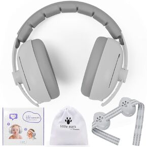 Baby Ear Muffs Noise Protection - 2-in-1 Toddler Noise Cancelling Headphones for Airplane Fireworks Travel Sleeping