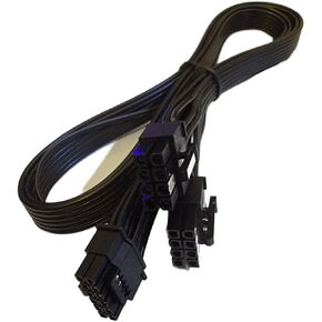 CPU Cable for Corsair PSUs, CPU 8 Pin Male to CPU 8 Pin (4+4 Detachable) Male EPS-12V Motherboard Power Adapter for Thermaltake ARESGAME Power Supply 25-inch(63cm), Black