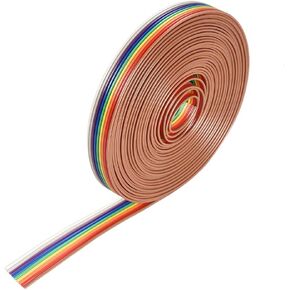 uxcell IDC Rainbow Wire Flat Ribbon Cable 9P 1.27mm Pitch 5meter/16.4ft Length