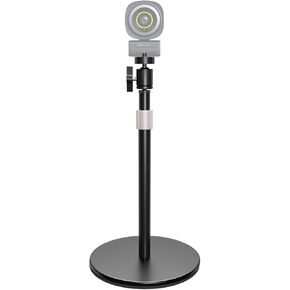 Webcam Stand for Desk with Round Weighted Base, Aluminum Desktop Stand with 360° Ballhead,10.2-17’’ Adjustable Height, Mount for Webcam/Mic/Light with 1/4" Thread, Max Load 3LB (AW-CZS-01)