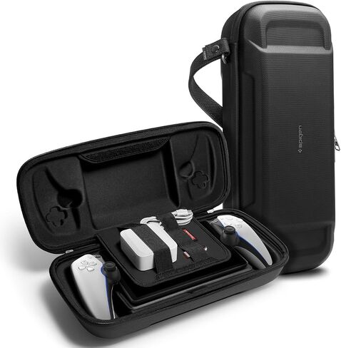 Spigen Rugged Armor Pro Designed for PlayStation Portal Remote Player Hard Shell Travel Carrying Case - Black in Saudi Arabia