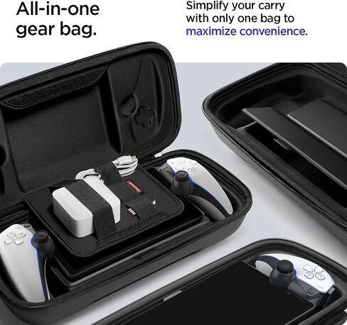 Spigen Rugged Armor Pro Designed for PlayStation Portal Remote Player Hard Shell Travel Carrying Case - Black in Saudi Arabia