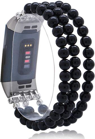 سوار معصم من C&L Accessories Dressy Gemstone متوافق مع Fitbit Charge 3 Charge 4 Bands in Kuwait