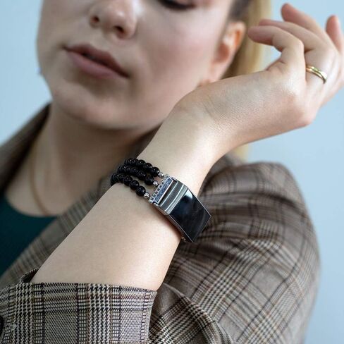 سوار معصم من C&L Accessories Dressy Gemstone متوافق مع Fitbit Charge 3 Charge 4 Bands in Kuwait