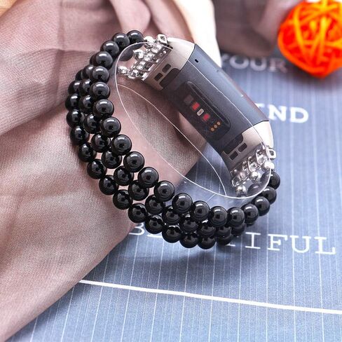 سوار معصم من C&L Accessories Dressy Gemstone متوافق مع Fitbit Charge 3 Charge 4 Bands in Kuwait