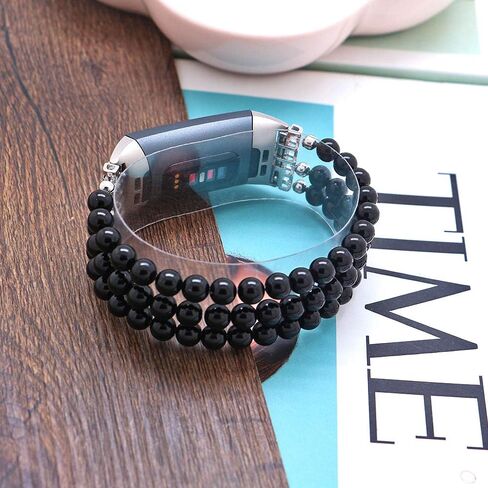 سوار معصم من C&L Accessories Dressy Gemstone متوافق مع Fitbit Charge 3 Charge 4 Bands in Kuwait