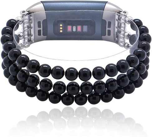 سوار معصم من C&L Accessories Dressy Gemstone متوافق مع Fitbit Charge 3 Charge 4 Bands in Kuwait