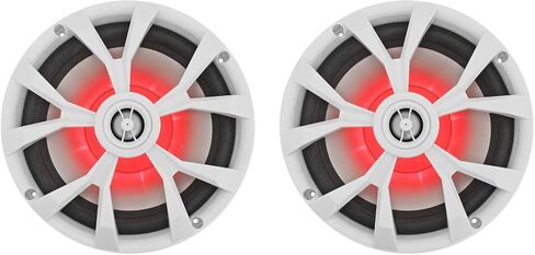 Pair Rockville RKL65MBW 6.5" 700W Marine Boat Speakers W/Led+Black/White Grilles in Saudi Arabia