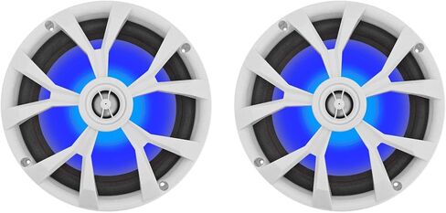 Pair Rockville RKL65MBW 6.5" 700W Marine Boat Speakers W/Led+Black/White Grilles in Saudi Arabia