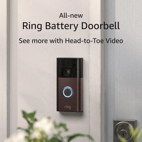 All-new Ring Battery Doorbell, Head-to-Toe Video, Live View with Two-Way Talk, and Motion Detection & Alerts (2024 release), Venetian Bronze in Saudi Arabia
