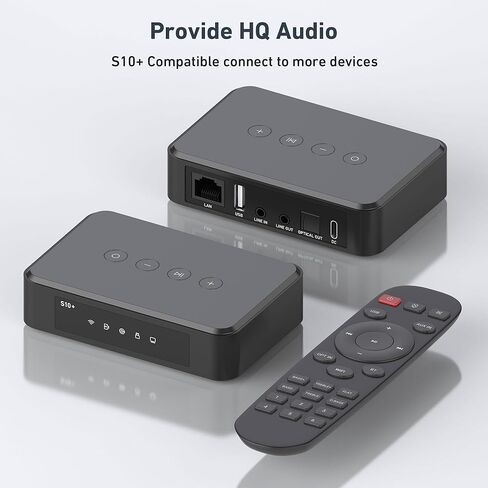 جهاز استقبال الصوت Arylic S10+ AirPlay، ستيريو متعدد الغرف مع مخرج SPDIF، مشغل موسيقى WiFi وBluetooth، تدفق موسيقى عالية الدقة بدون فقدان من Spotify، Amazon Music، Tidal إلخ in Kuwait