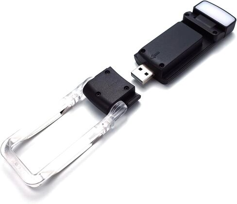 مصباح قراءة الكتب QUMOX بجانب السرير، ضوء قراءة LED محمول مع مشبك، 3 ألوان كهرمانية و5 مستويات سطوع قابلة للتعديل، مصباح قراءة USB قابل لإعادة الشحن لمحبي الكتب in Kuwait