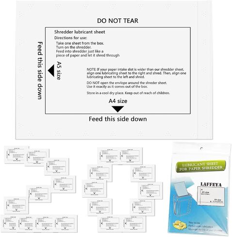 Paper Shredder Sharpening & Lubricant Sheets & Shredder Cleaning Sheets (12 Pack) in Saudi Arabia