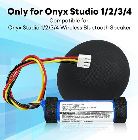 بطارية بديلة بقدرة 4200 مللي أمبير في الساعة لأجهزة Harman Kardon Onyx Studio 4، Onyx Studio 3، Onyx Studio 2، Onyx Studio 1 سمّاعات بلوتوث in Kuwait