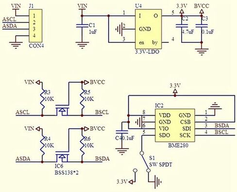 RedTagCanada GY-BME280 BME280 رقمي 5 فولت أو 3.3 فولت مستشعر درجة الحرارة والرطوبة لوحة الضغط الجوي IIC I2C اندلاع لاردوينو (1، BME280 3.3 فولت) in Saudi Arabia