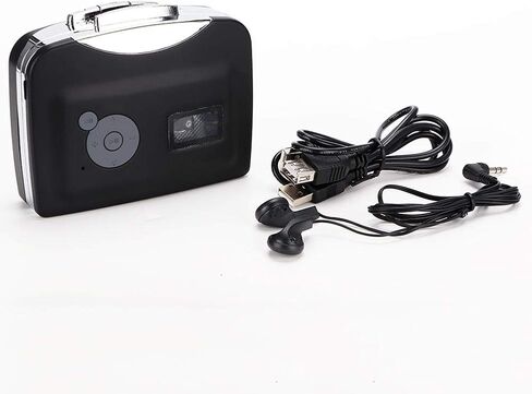 مشغل كاسيت، محمول من الأشرطة إلى محول MP3، مشغل موسيقى صوتي، مسجل كاسيت USB، شريط كاسيت رقمي MP3 مع سماعات الرأس in Saudi Arabia