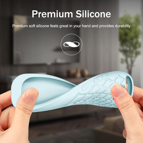 Fintie Protective Case for Roku Voice Remote Pro (2nd Edition), CaseBot Lightweight Anti Slip Kids-Friendly Shockproof Silicone Remote Cover for Roku RCB1R Controller, Blue Glow in Saudi Arabia