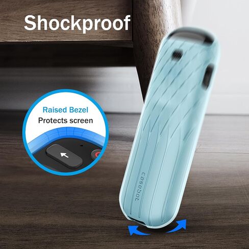 Fintie Protective Case for Roku Voice Remote Pro (2nd Edition), CaseBot Lightweight Anti Slip Kids-Friendly Shockproof Silicone Remote Cover for Roku RCB1R Controller, Blue Glow in Saudi Arabia