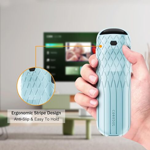 Fintie Protective Case for Roku Voice Remote Pro (2nd Edition), CaseBot Lightweight Anti Slip Kids-Friendly Shockproof Silicone Remote Cover for Roku RCB1R Controller, Blue Glow in Saudi Arabia