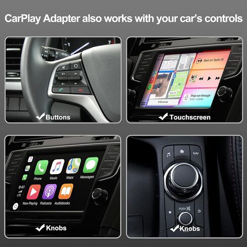 محول CarPlay اللاسلكي إصدار 2024، يحول السلكية إلى لاسلكية، قم بتوصيل وتشغيل محول CarPlay اللاسلكي لجميع سيارات CarPlay السلكية في المصنع in Kuwait