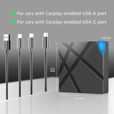 محول CarPlay اللاسلكي إصدار 2024، يحول السلكية إلى لاسلكية، قم بتوصيل وتشغيل محول CarPlay اللاسلكي لجميع سيارات CarPlay السلكية في المصنع in Kuwait