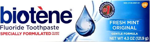 biotène Gentle Formula Fluoride Toothpaste, Fresh Mint 4.3 oz ( Pack of 3), (PPAX1366750) in Saudi Arabia