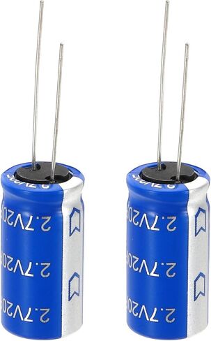 PATIKIL 2Pcs 2.7V 20F Super Capacitor, 0.49 x 0.49 x 0.98 Inch Aluminum Super Capacitors Winding Type Energy Storage for on Board Backup Energy Storage, Blue in Saudi Arabia