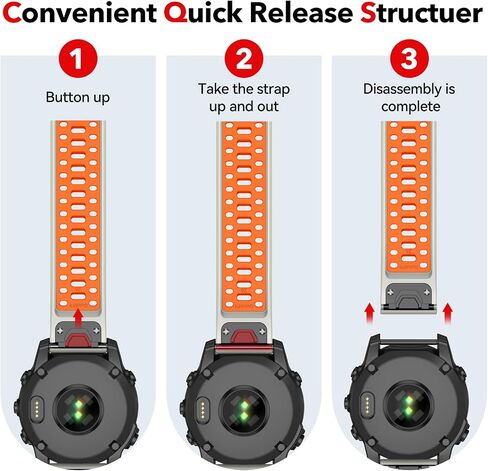 ISABAKE for Fenix 6X/7X Band 26mm Easy-fit Soft Silicone Watch Band Replacement Compatible with Fenix 5X/Fenix 5X Plus/Fenix 3/Fenix 6X Pro/Descent Descent MK2i Smartwatches in Saudi Arabia