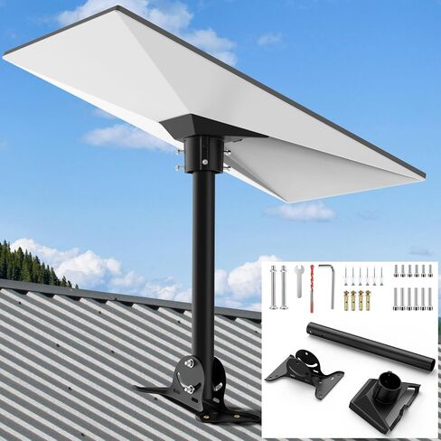 Starlink Gen 3 Mounting Kit, Starlink Pole Mount with Starlink Gen 3 Pipe Adapter Compatible with Gen 3 V3 Starlink Standard Dish, Adjustable Starlink Heavy Duty Pivot Roof Mount in Saudi Arabia