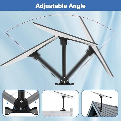 Starlink Gen 3 Mounting Kit, Starlink Pole Mount with Starlink Gen 3 Pipe Adapter Compatible with Gen 3 V3 Starlink Standard Dish, Adjustable Starlink Heavy Duty Pivot Roof Mount in Saudi Arabia