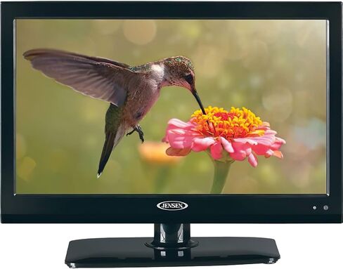 تلفزيون Jensen JE1914DVDC مقاس 19 بوصة RV LCD مع مشغل DVD مدمج، لوحة LCD عريضة عالية الأداء 16:9، دقة 1366 × 768، موالف HDTV متكامل (ATSC)، جاهز للتلفزيون عالي الدقة (1080p، 720p، 480p)، 12 فولت (متجدد) in Saudi Arabia
