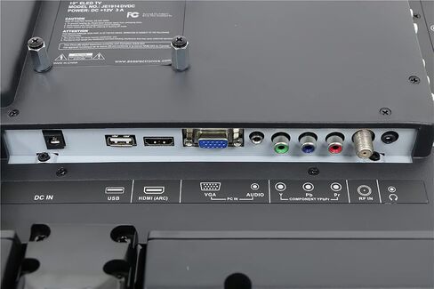 تلفزيون Jensen JE1914DVDC مقاس 19 بوصة RV LCD مع مشغل DVD مدمج، لوحة LCD عريضة عالية الأداء 16:9، دقة 1366 × 768، موالف HDTV متكامل (ATSC)، جاهز للتلفزيون عالي الدقة (1080p، 720p، 480p)، 12 فولت (متجدد) in Saudi Arabia